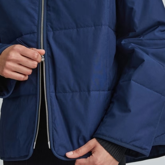 Everlane The ReNew Quilted Cotton Liner Puffer Jacket White cotton sz S like new - Picture 15 of 16